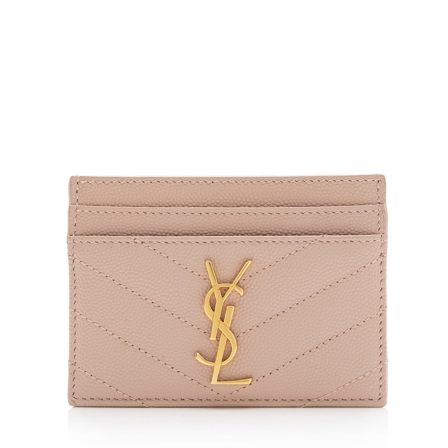 Saint Laurent Grain de Poudre Monogram Card Case 23547