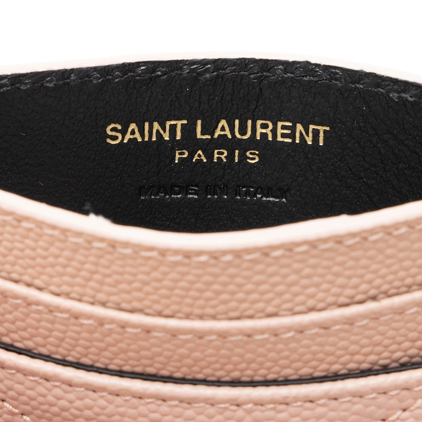 Saint Laurent Grain de Poudre Monogram Card Case 23547