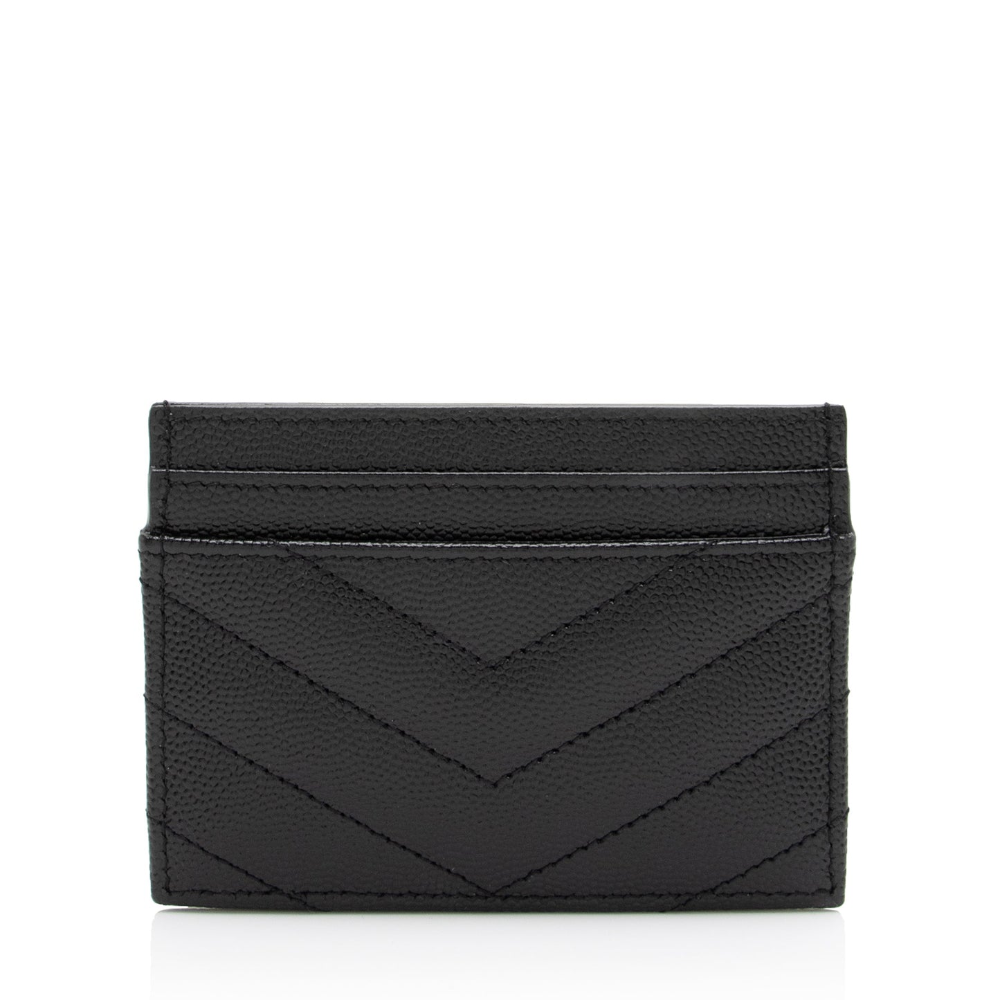Saint Laurent Grain de Poudre Monogram Card Case 23687