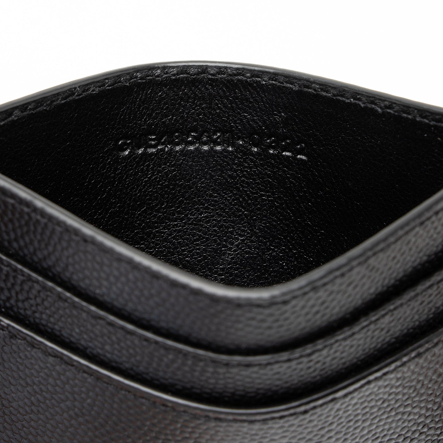 Saint Laurent Grain de Poudre Monogram Card Case 23859