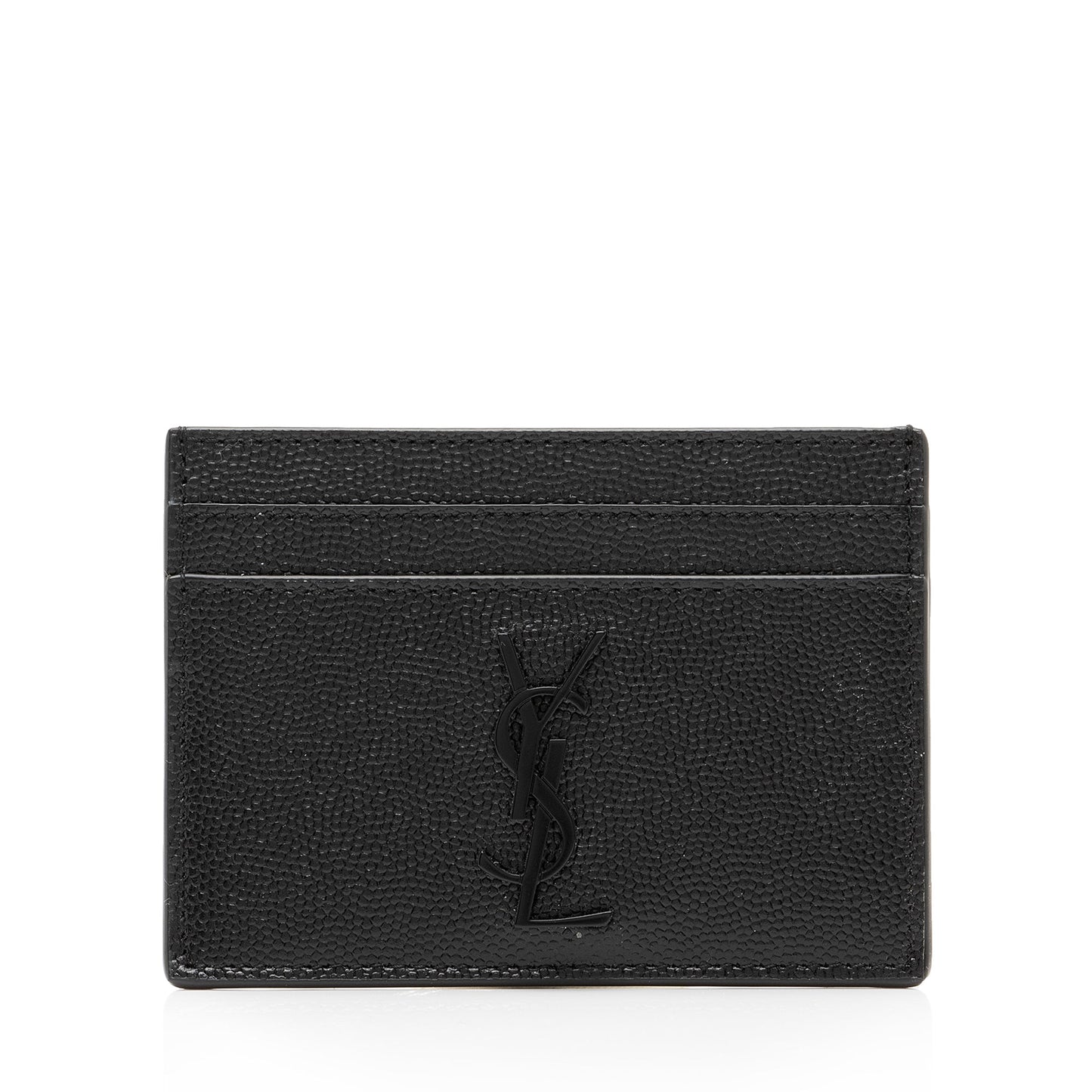 Saint Laurent Grain de Poudre Monogram Card Case 23859