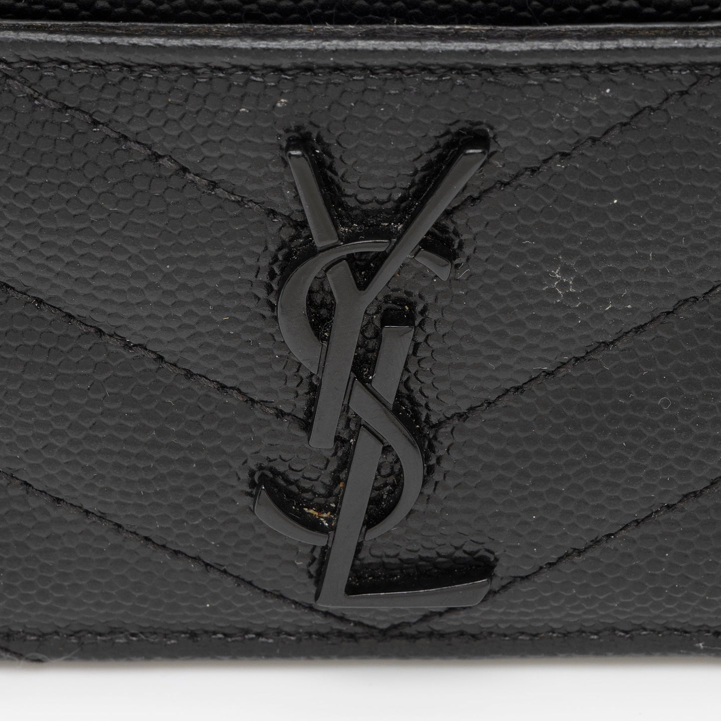 Saint Laurent Matelasse Grain de Poudre Monogram Card Case dAEZr6