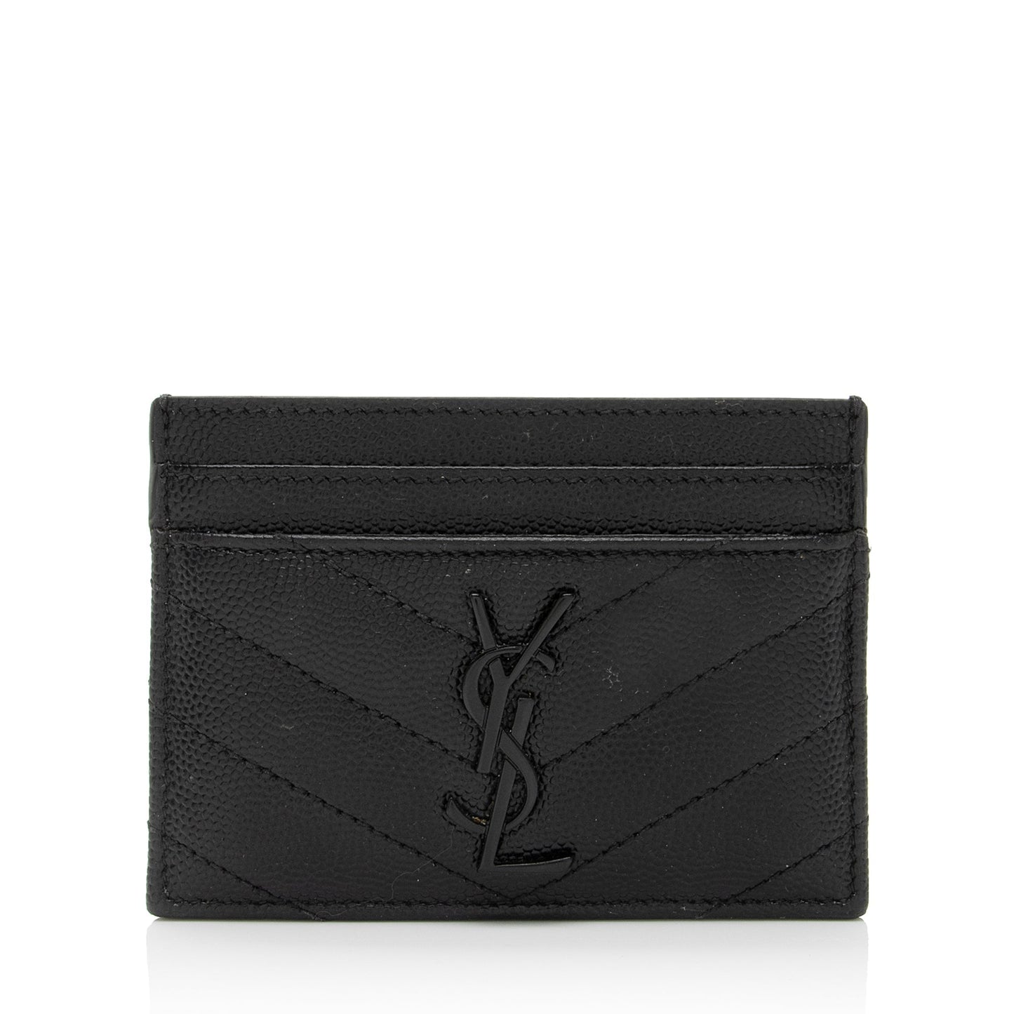 Saint Laurent Matelasse Grain de Poudre Monogram Card Case dAEZr6