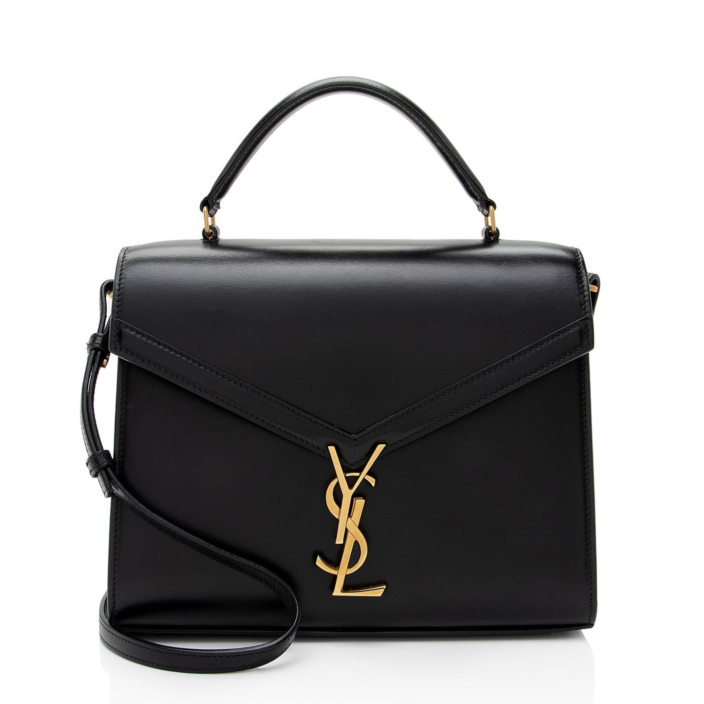 Saint Laurent Grain de Poudre Monogram Cassandra Medium Top Handle EEhl36
