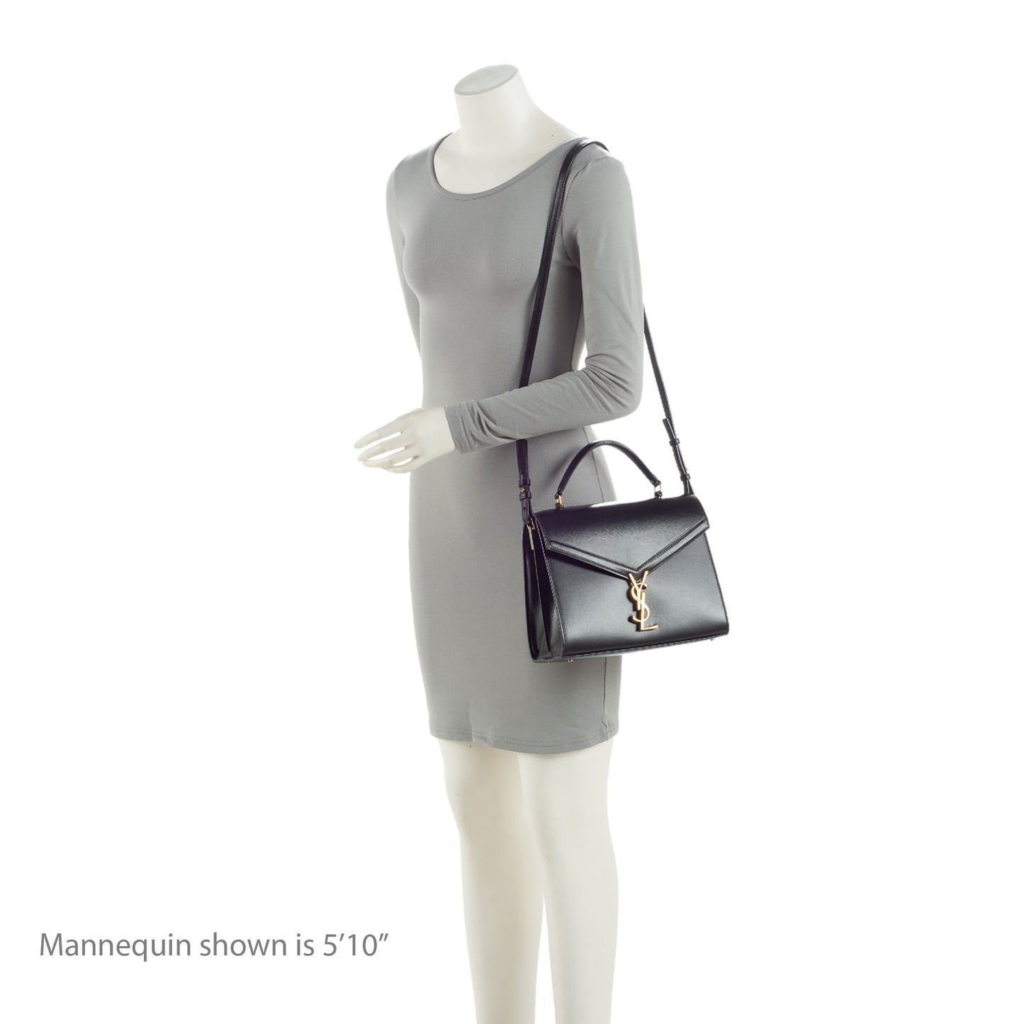 Saint Laurent Grain de Poudre Monogram Cassandra Medium Top Handle EEhl36