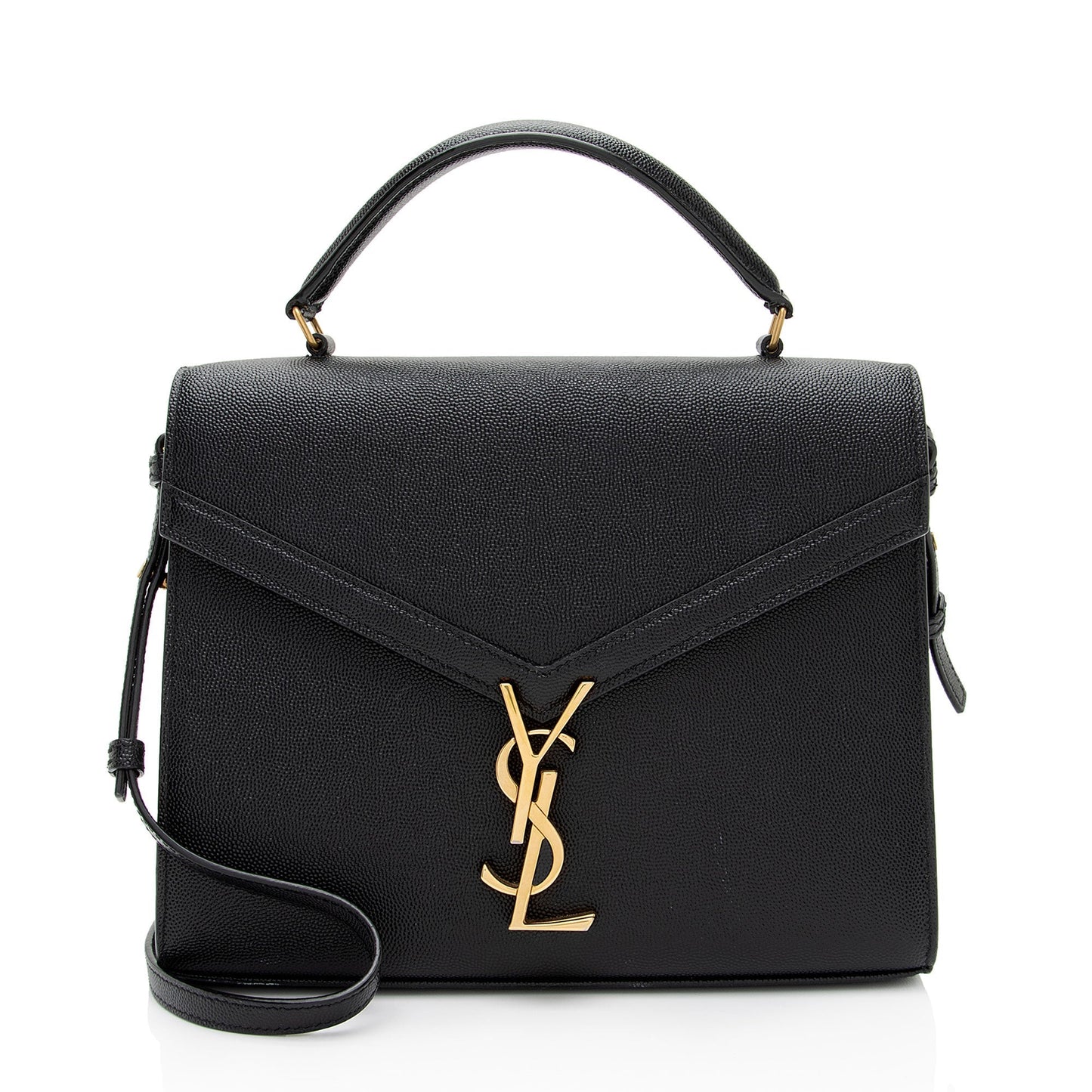 Saint Laurent Grain de Poudre Monogram Cassandra Medium Top Handle HGeoF5
