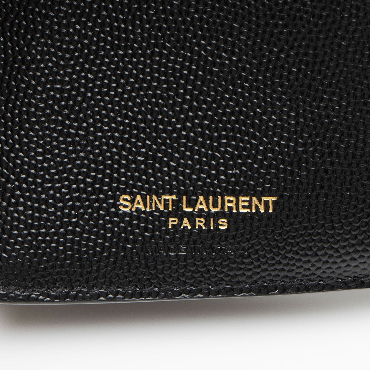 Saint Laurent Grain de Poudre Monogram Compact Tri-Fold Wallet j0cHxO