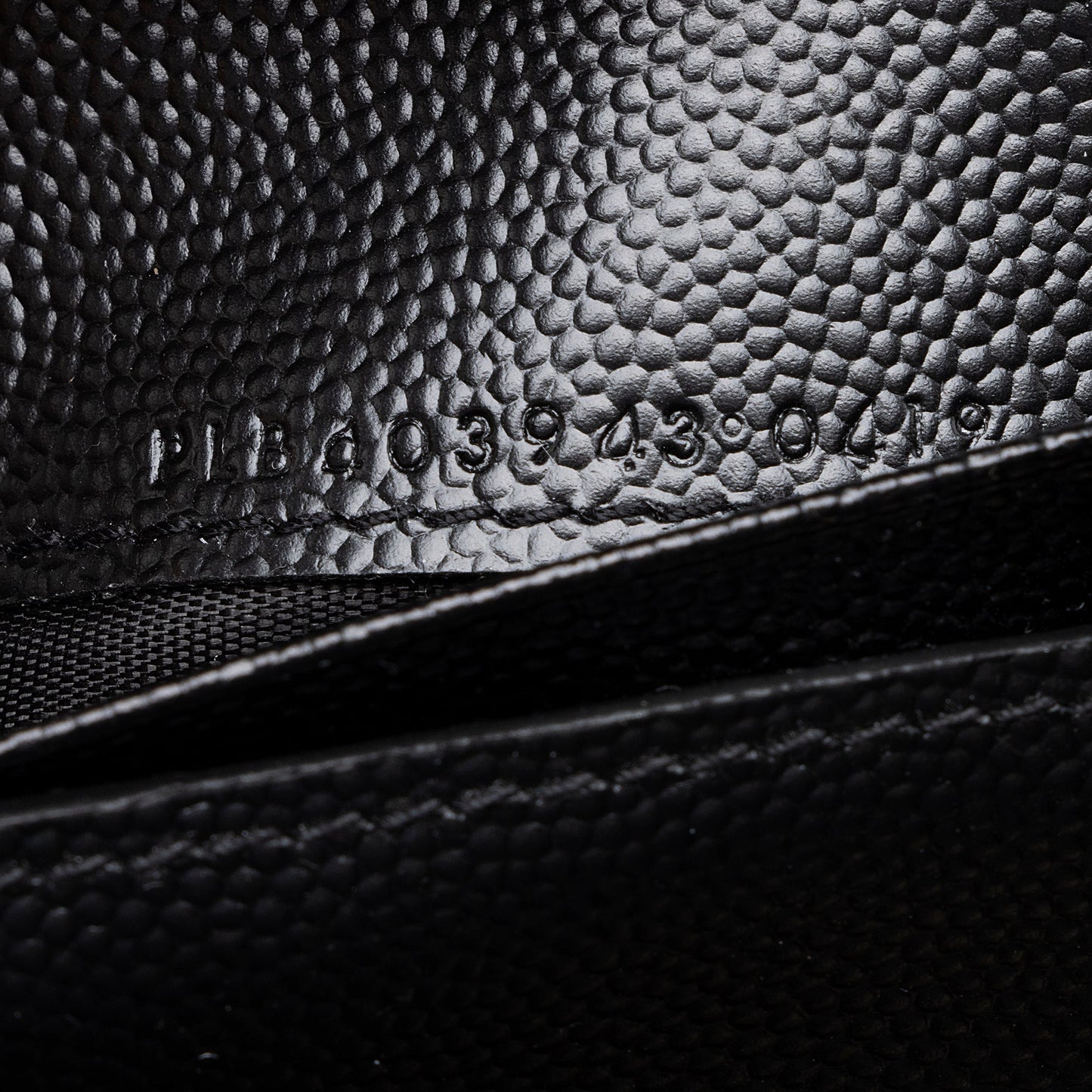 Saint Laurent Grain de Poudre Monogram Compact Tri-Fold Wallet 23573