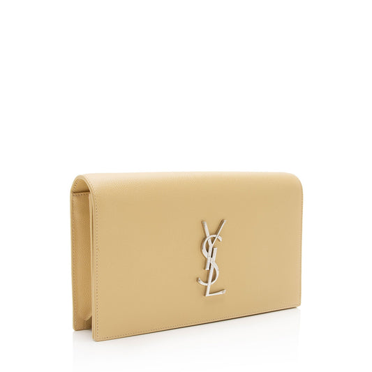 Saint Laurent Grain de Poudre Monogram Kate Clutch y0Ya4u
