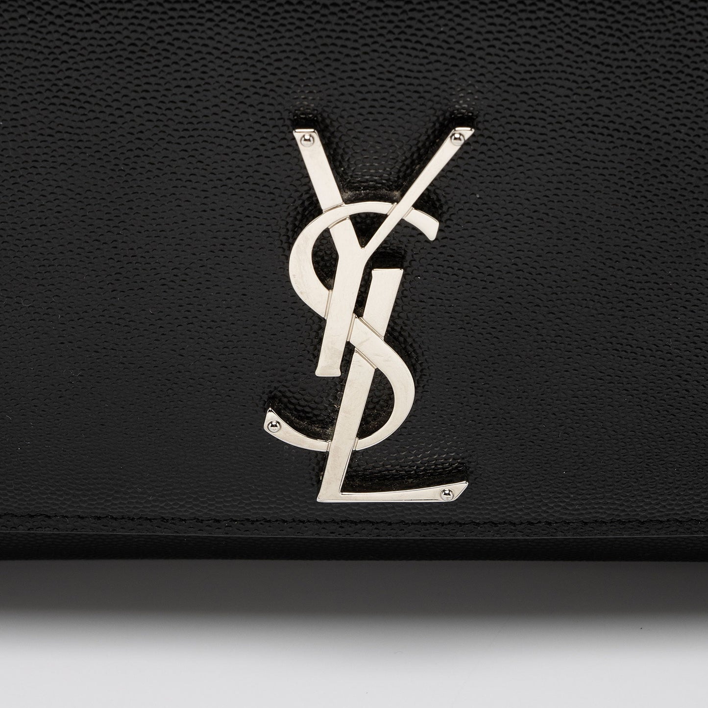 Saint Laurent Grain de Poudre Monogram Kate Medium Shoulder Bag EiaKZL
