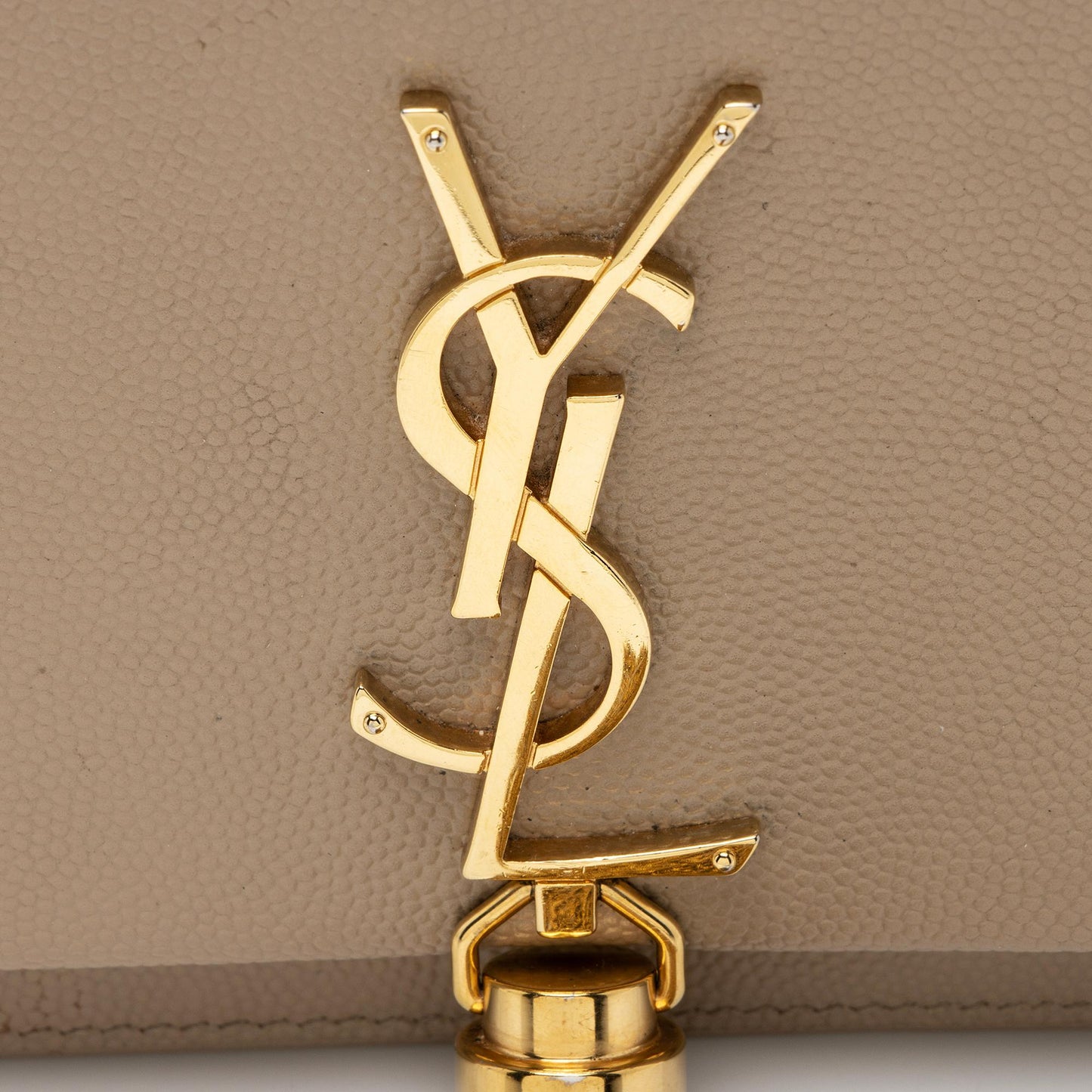 Saint Laurent Grain de Poudre Monogram Kate Tassel Chain Wallet RnbEHa
