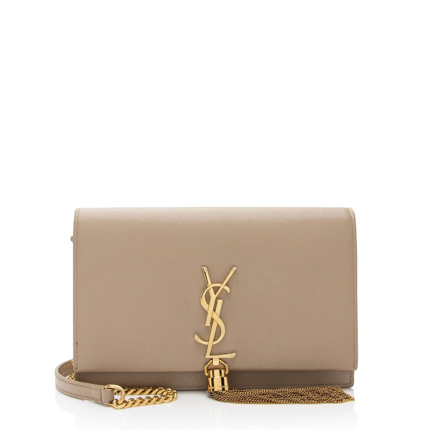 Saint Laurent Grain de Poudre Monogram Kate Tassel Chain Wallet RnbEHa