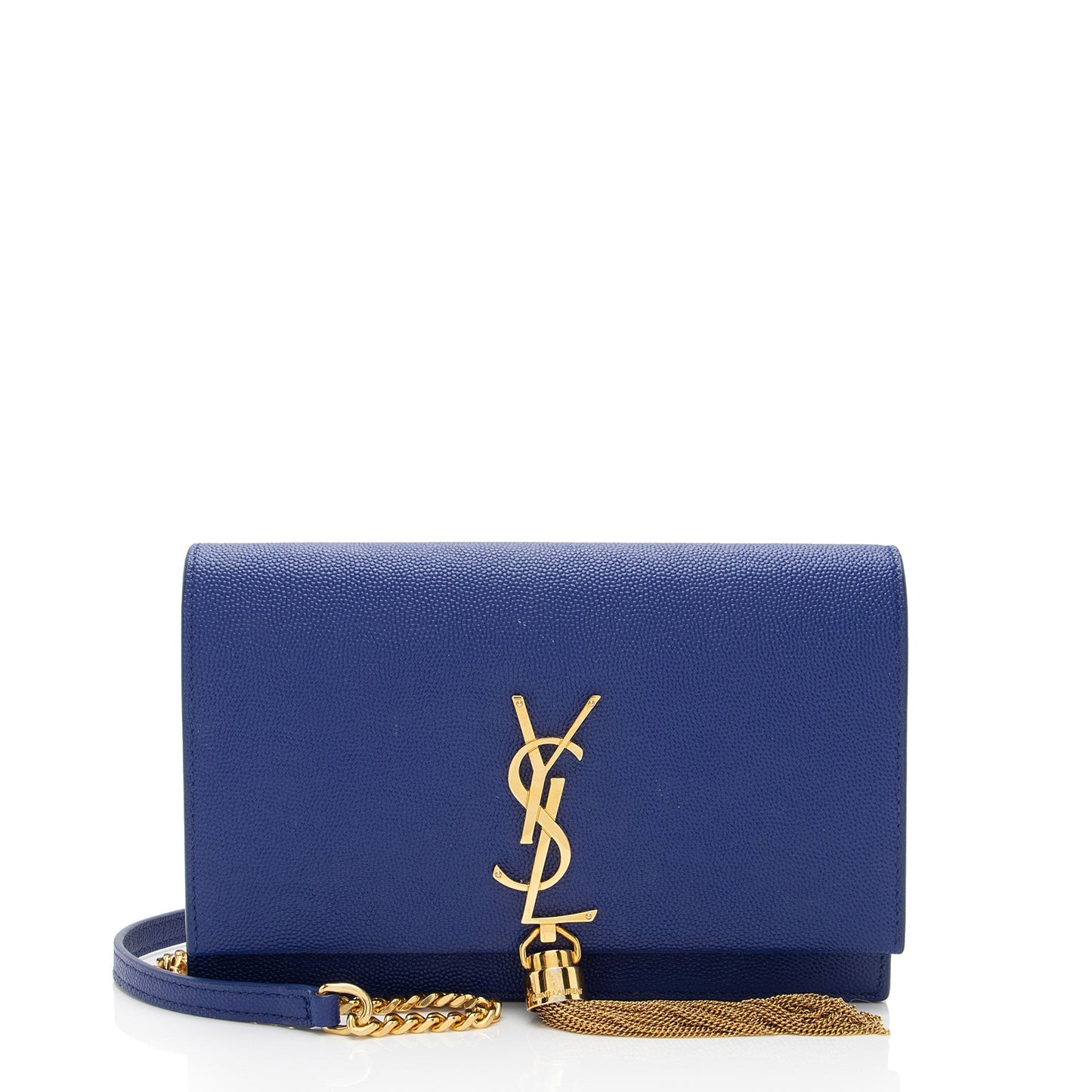 Saint Laurent Grain de Poudre Monogram Kate Tassel Chain Wallet VTLtMN
