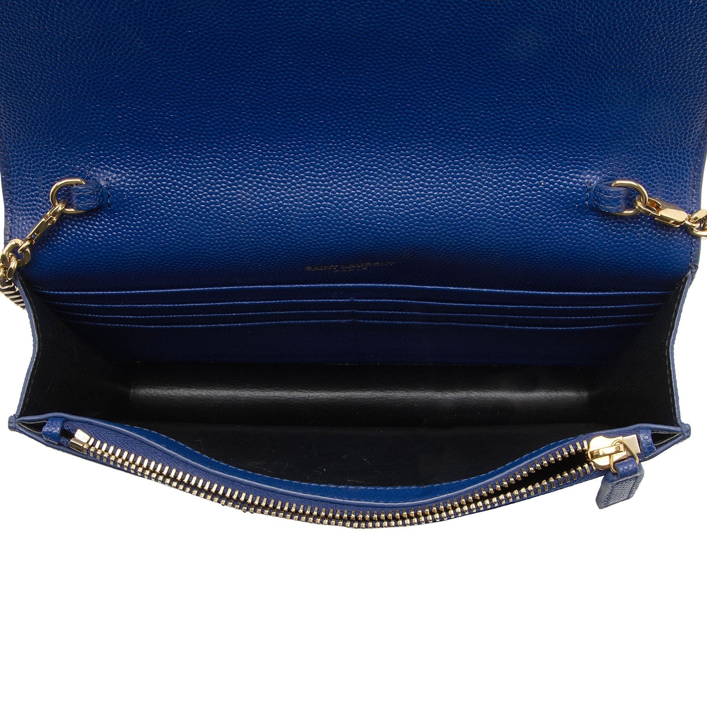 Saint Laurent Grain de Poudre Monogram Kate Tassel Chain Wallet VTLtMN