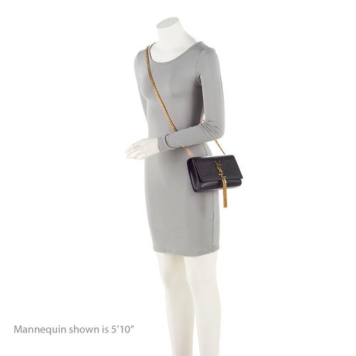 Saint Laurent Grain de Poudre Monogram Kate Tassel Small Shoulder Bag GBTrrt