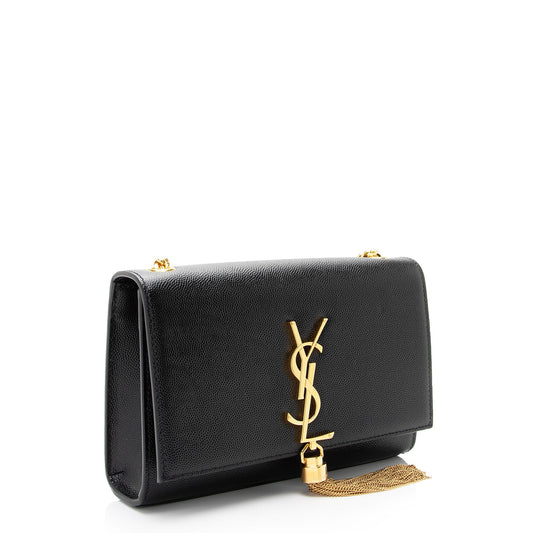 Saint Laurent Grain de Poudre Monogram Kate Tassel Small Shoulder Bag GBTrrt