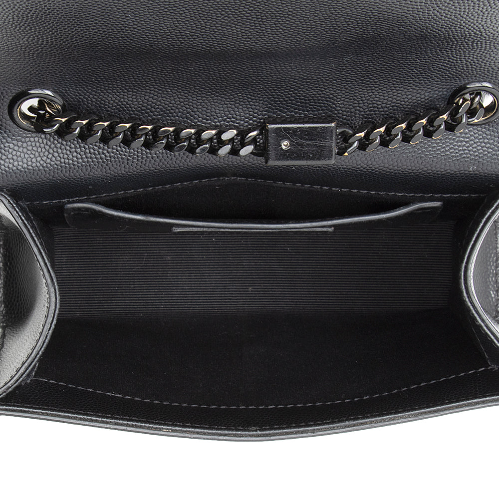 Saint Laurent Grain de Poudre Monogram Small Crossbody Bag 20657