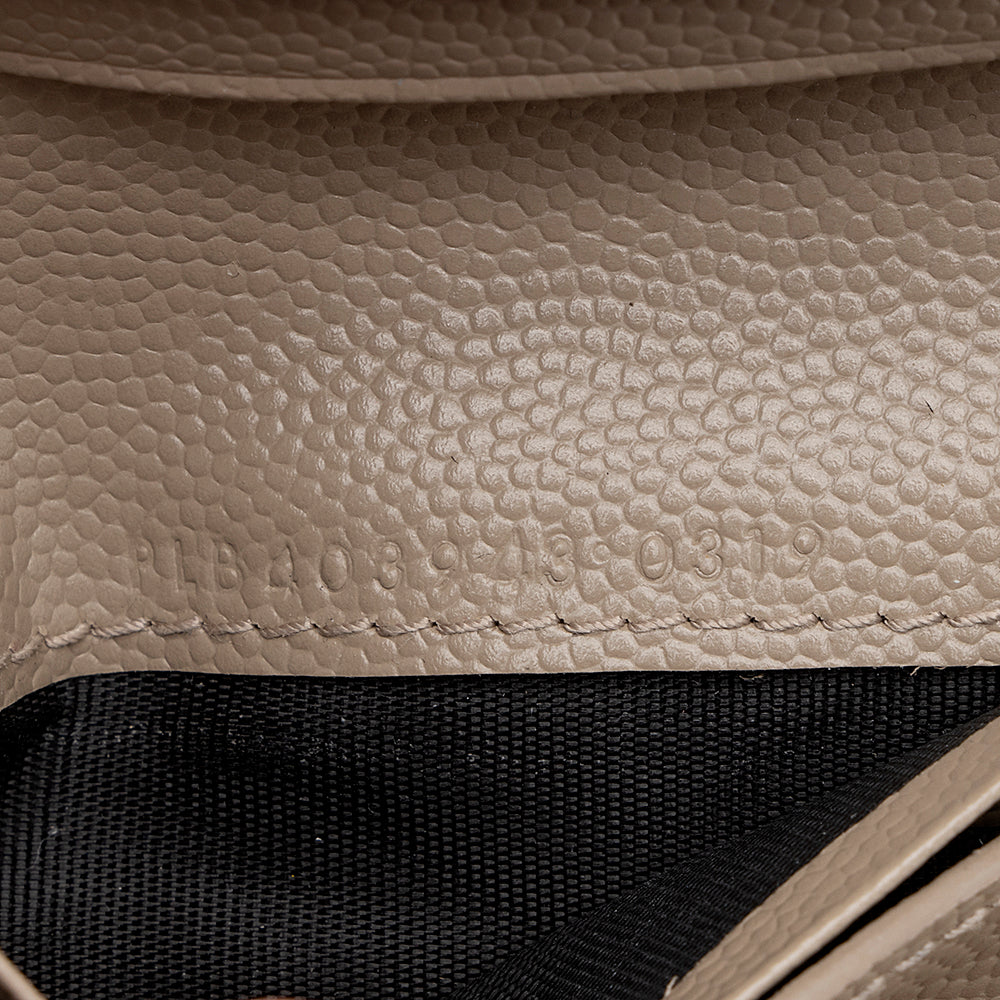 Saint Laurent Grain de Poudre Monogram Small Tri-Fold Wallet 18495