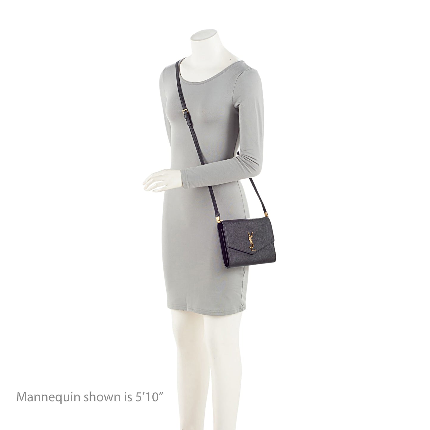 Saint Laurent Grain de Poudre Monogram Uptown Mini Crossbody h1PziQ