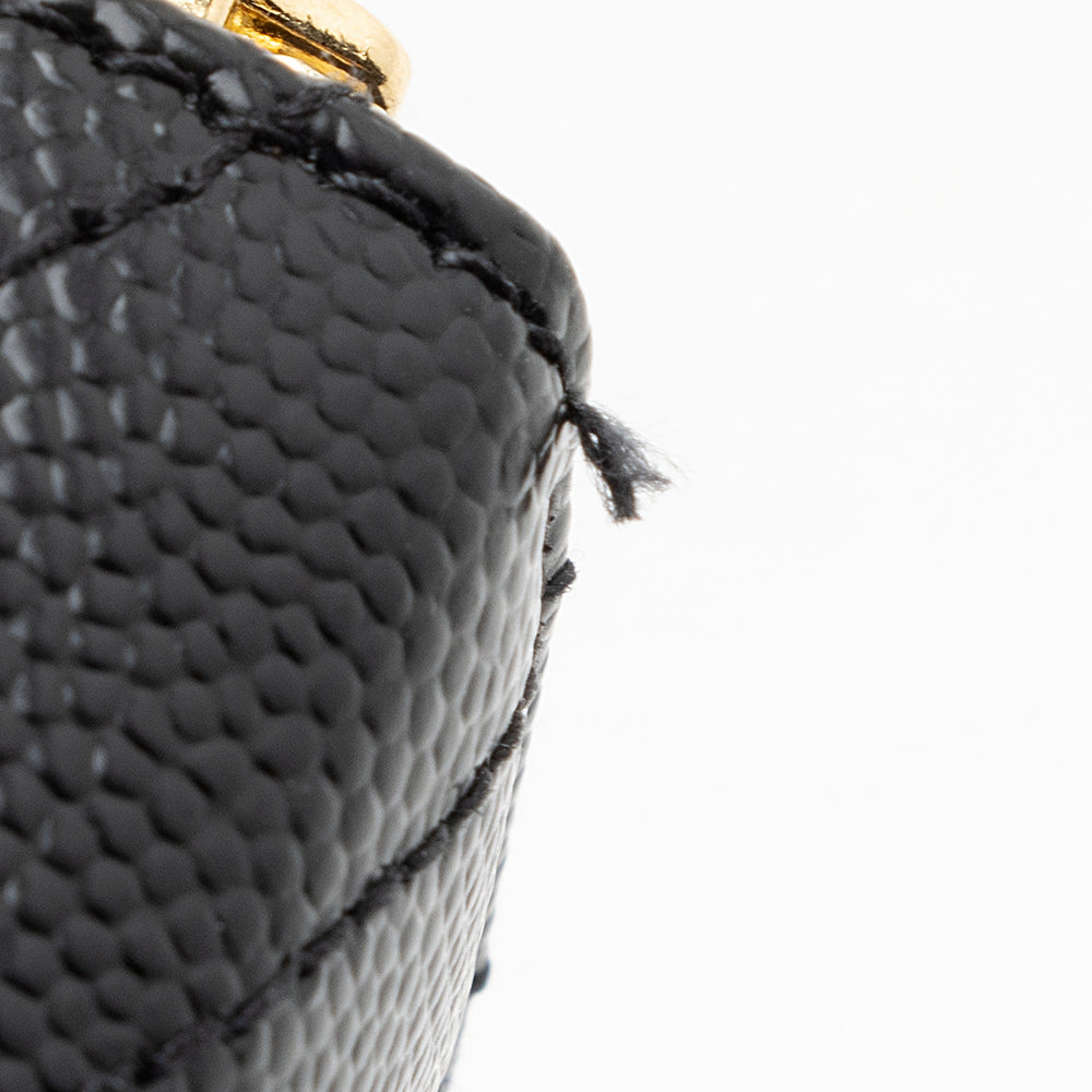 Saint Laurent Grain de Poudre Monogram Zip Around Wallet 21539