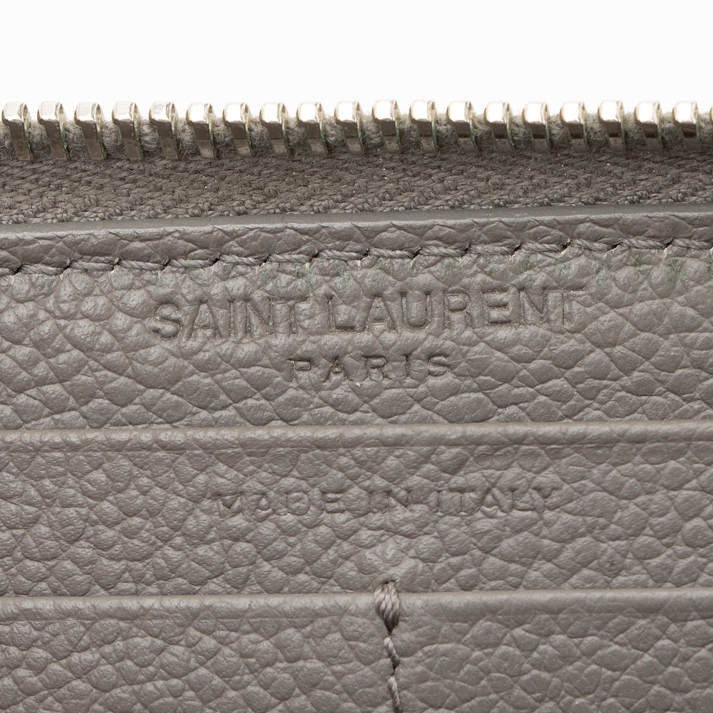 Saint Laurent Grain de Poudre Rive Gauche Zip Around Wallet 22288