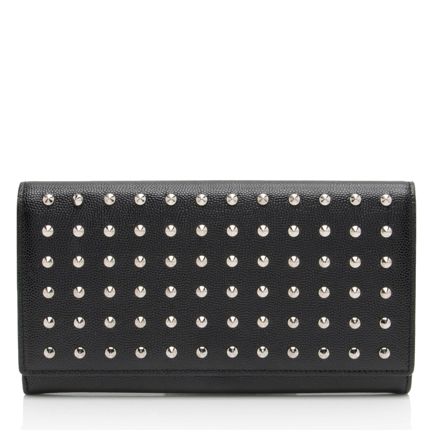 Saint Laurent Grain de Poudre Studded Marquage Flap Wallet NYtJMQ