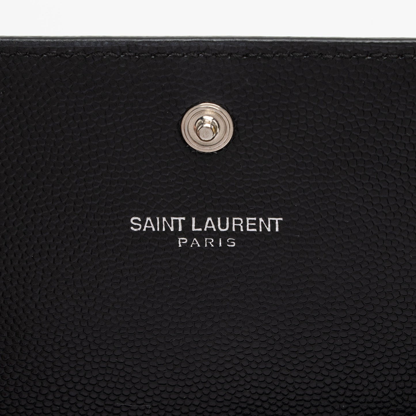 Saint Laurent Grain de Poudre Studded Marquage Flap Wallet NYtJMQ