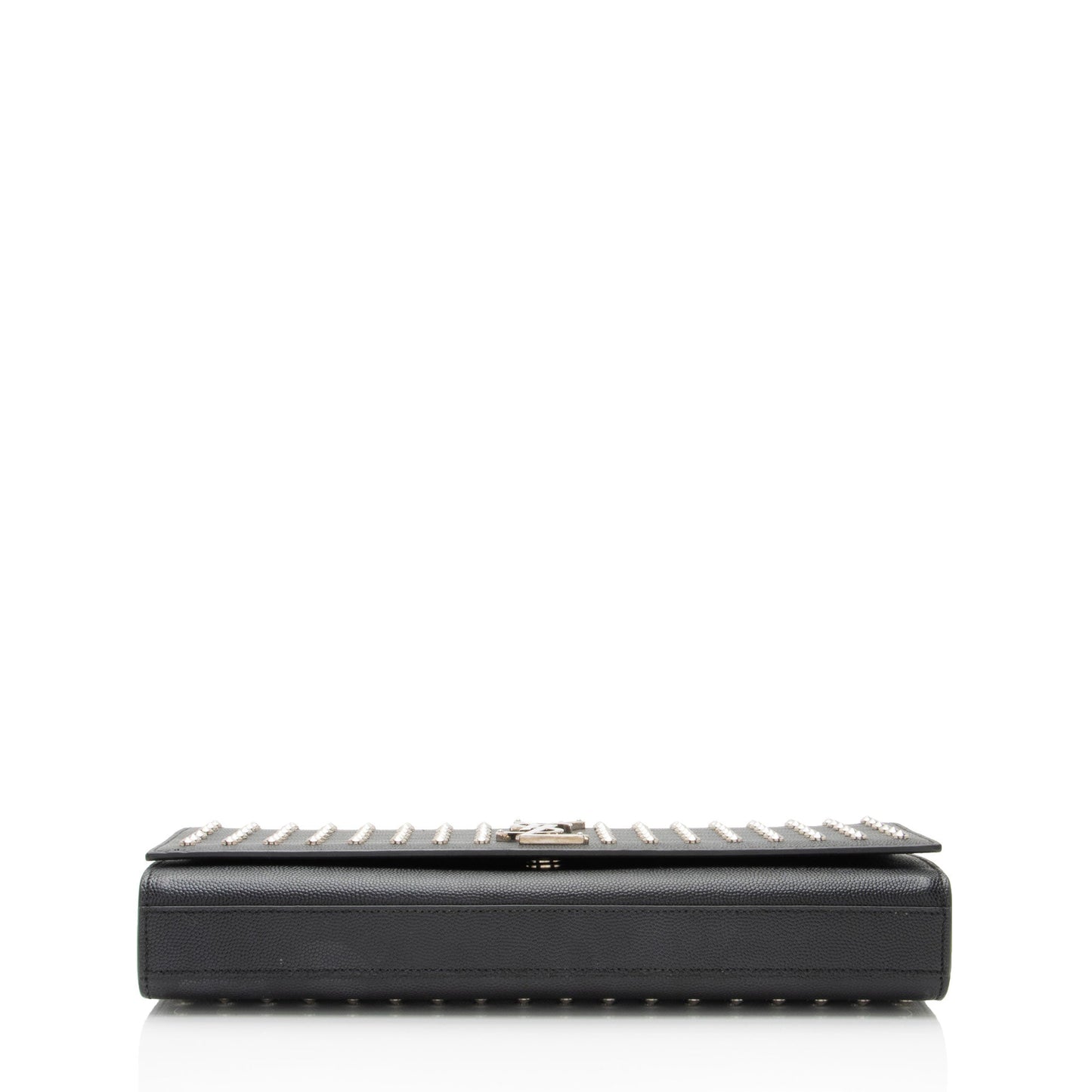 Saint Laurent Grain de Poudre Studded Monogram Kate Clutch nhucIE