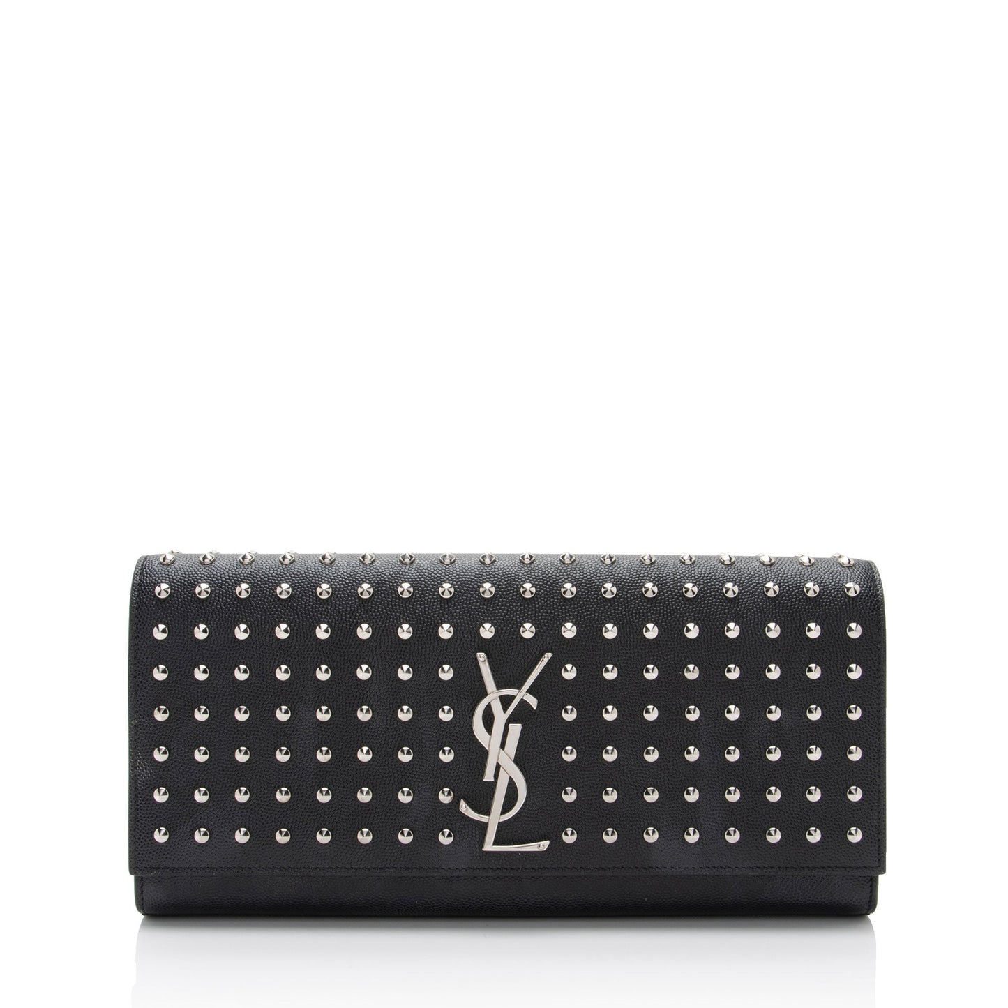 Saint Laurent Grain de Poudre Studded Monogram Kate Clutch nhucIE