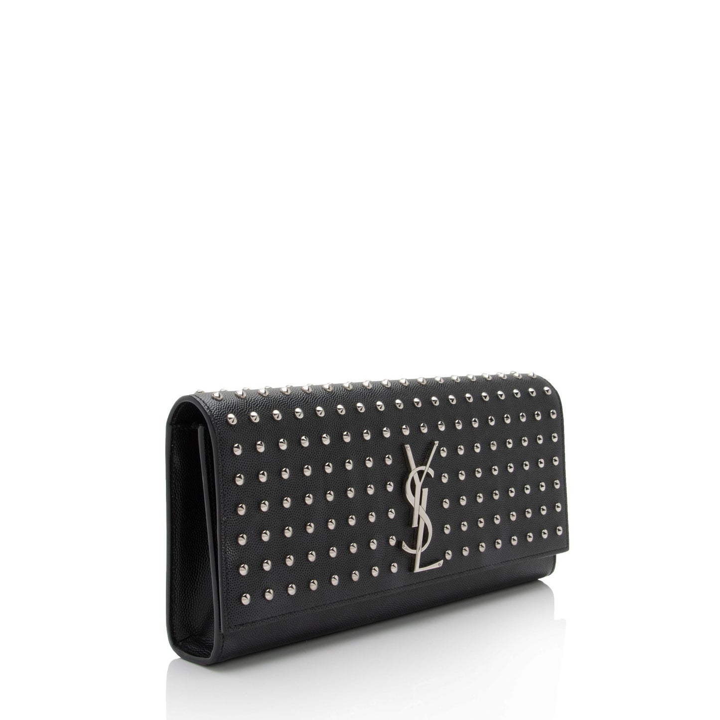 Saint Laurent Grain de Poudre Studded Monogram Kate Clutch nhucIE