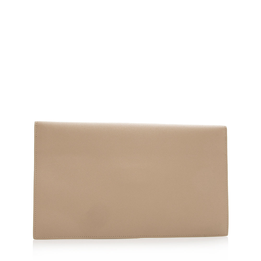 Saint Laurent Grain de Poudre Uptown Clutch 21449
