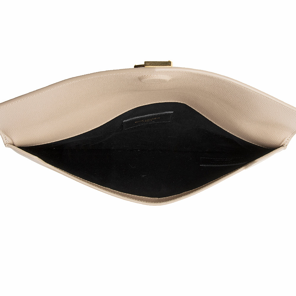 Saint Laurent Grain de Poudre Uptown Clutch 21449