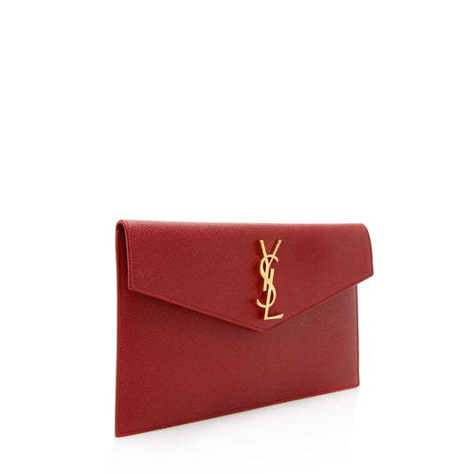 Saint Laurent Grain de Poudre Uptown Clutch 22771