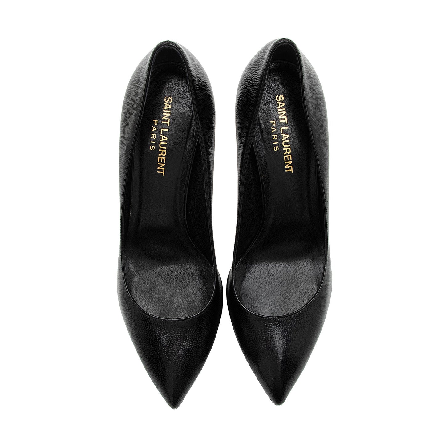 Saint Laurent Grained Calfskin Janis Platform Pumps - Size 7.5 / 37.5 CltUy4
