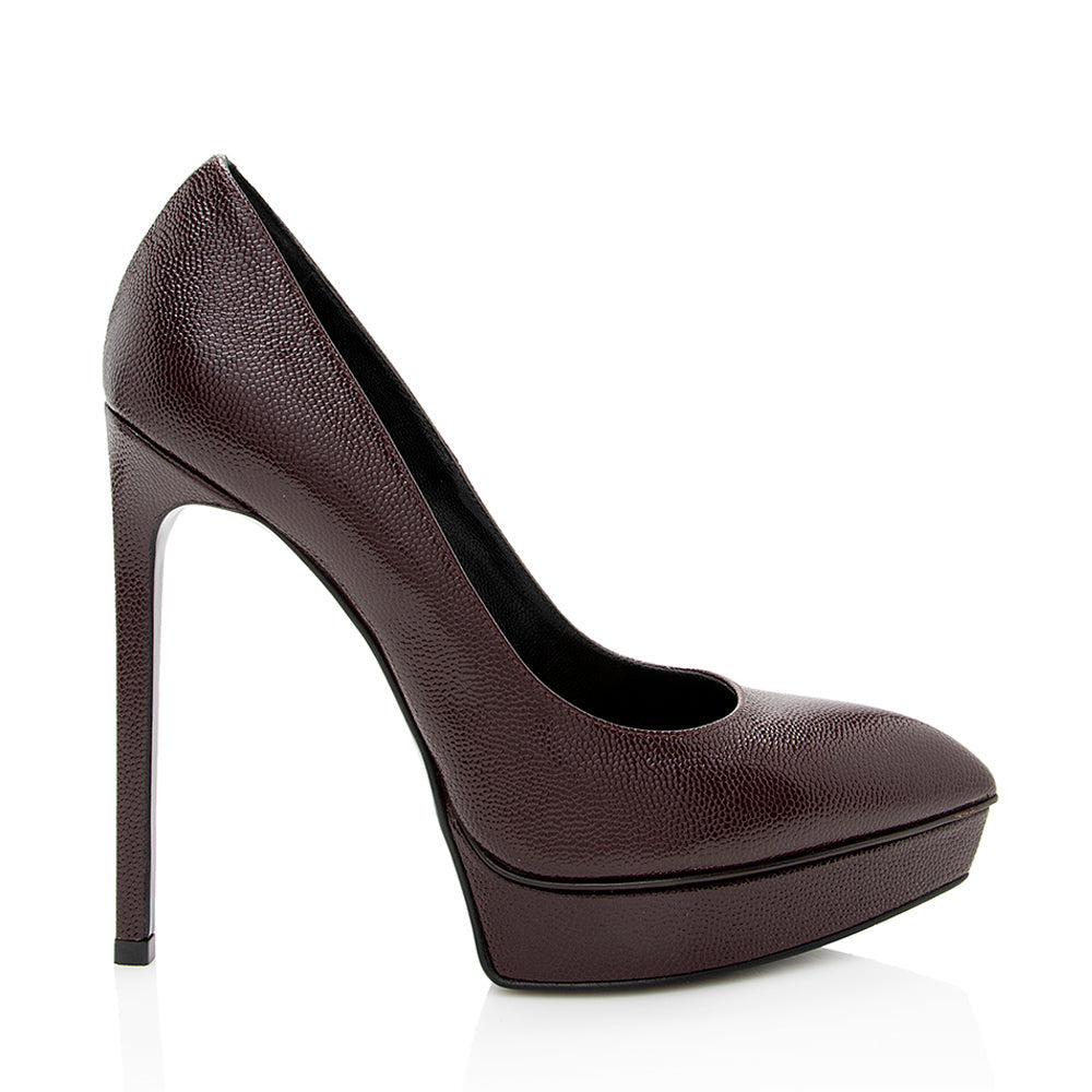 Saint Laurent Grained Calfskin Janis Pumps - Size 6 / 36 19326