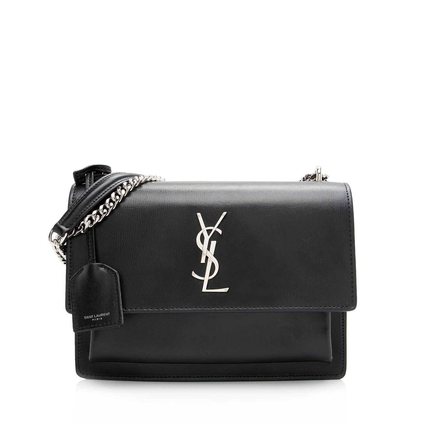 Saint Laurent Grained Calfskin Monogram Sunset Medium Shoulder Bag 23813