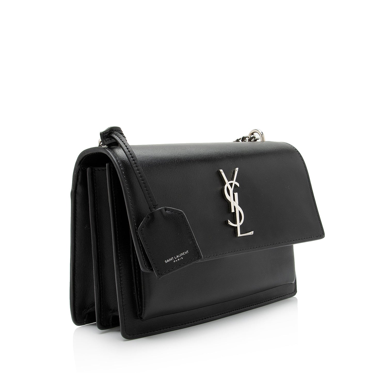 Saint Laurent Grained Calfskin Monogram Sunset Medium Shoulder Bag 23813