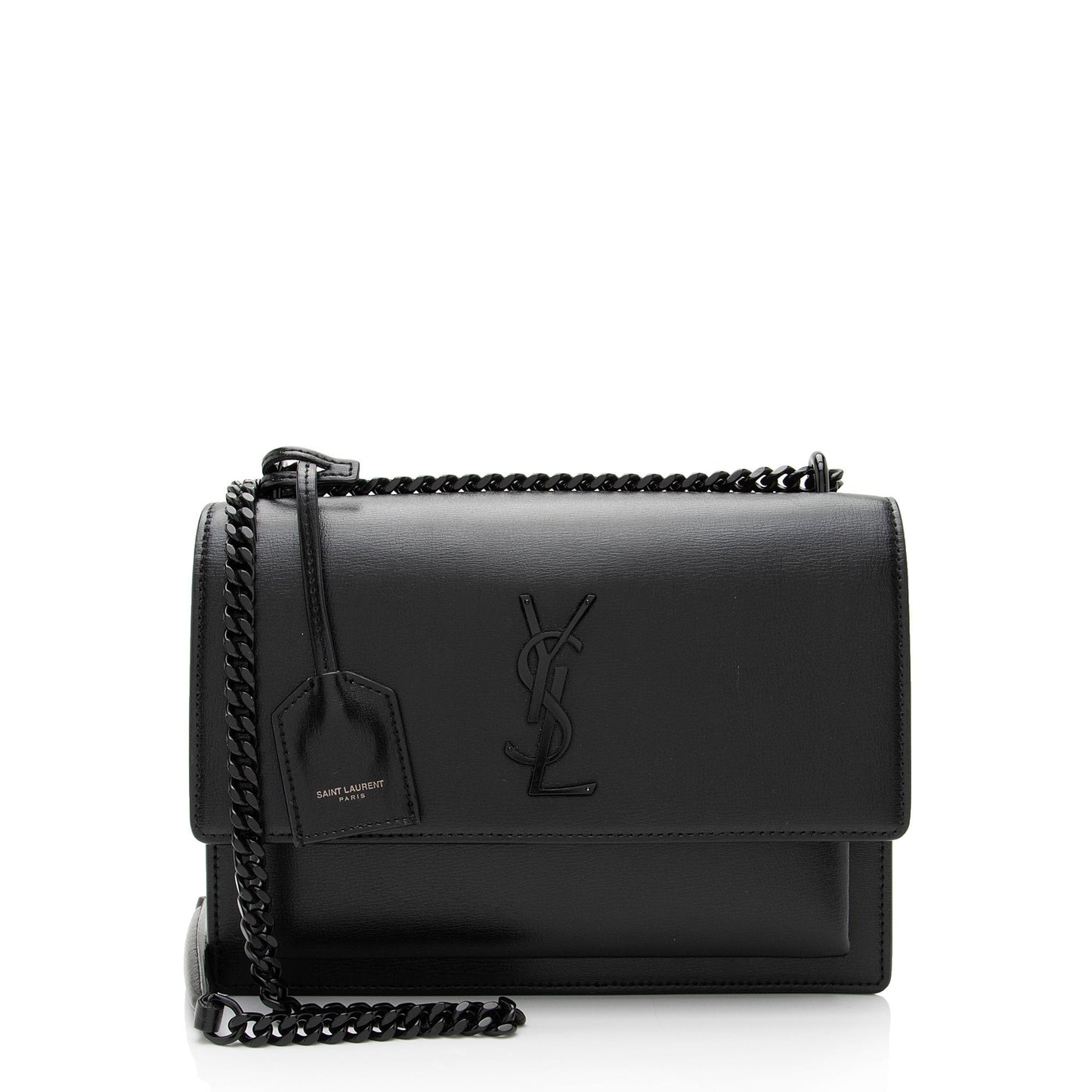 Saint Laurent Grained Calfskin Monogram Sunset Medium Shoulder Bag kSaHp8