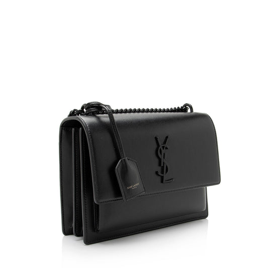 Saint Laurent Grained Calfskin Monogram Sunset Medium Shoulder Bag kSaHp8