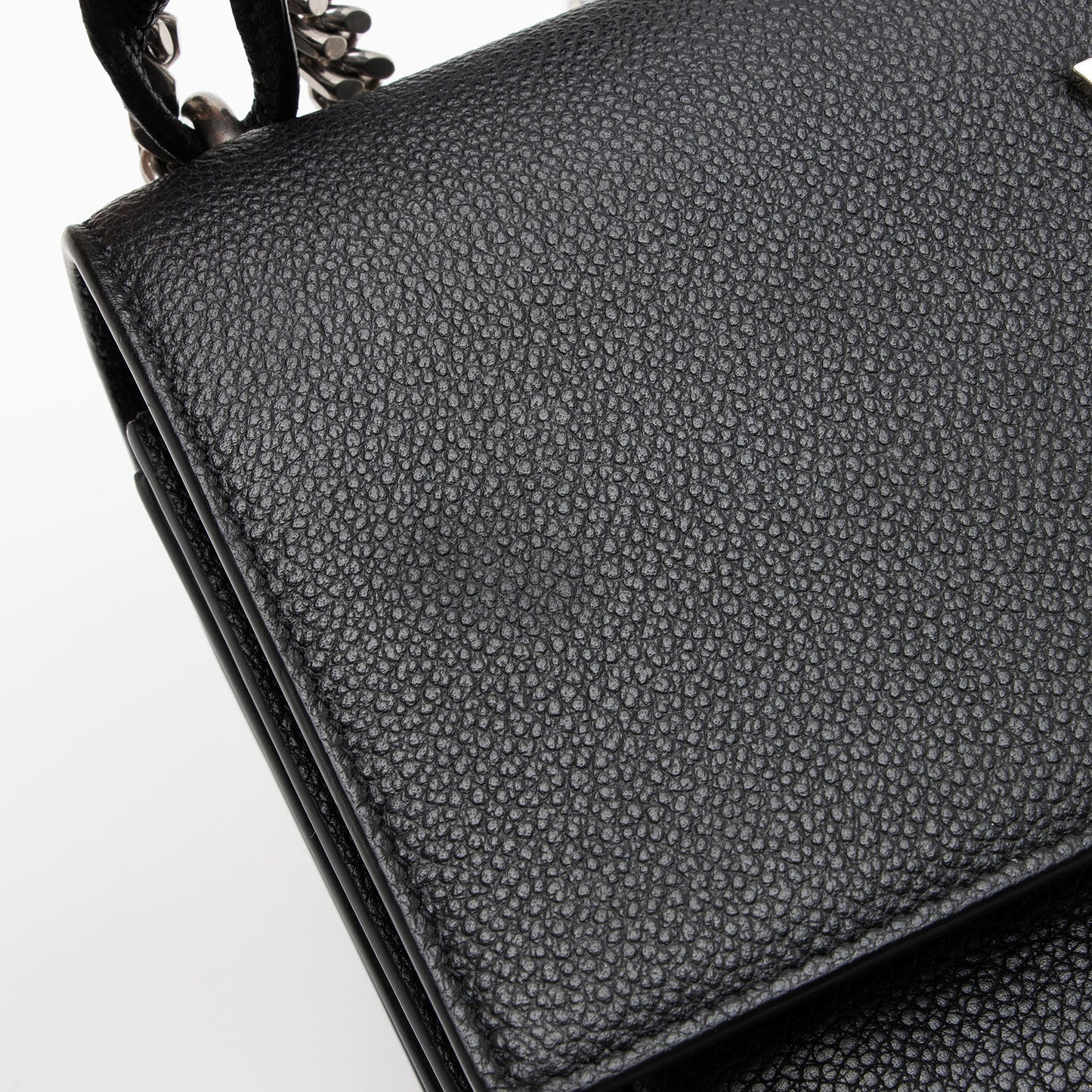 Saint Laurent Grained Calfskin Monogram Sunset Medium Shoulder Bag NWQ0FK