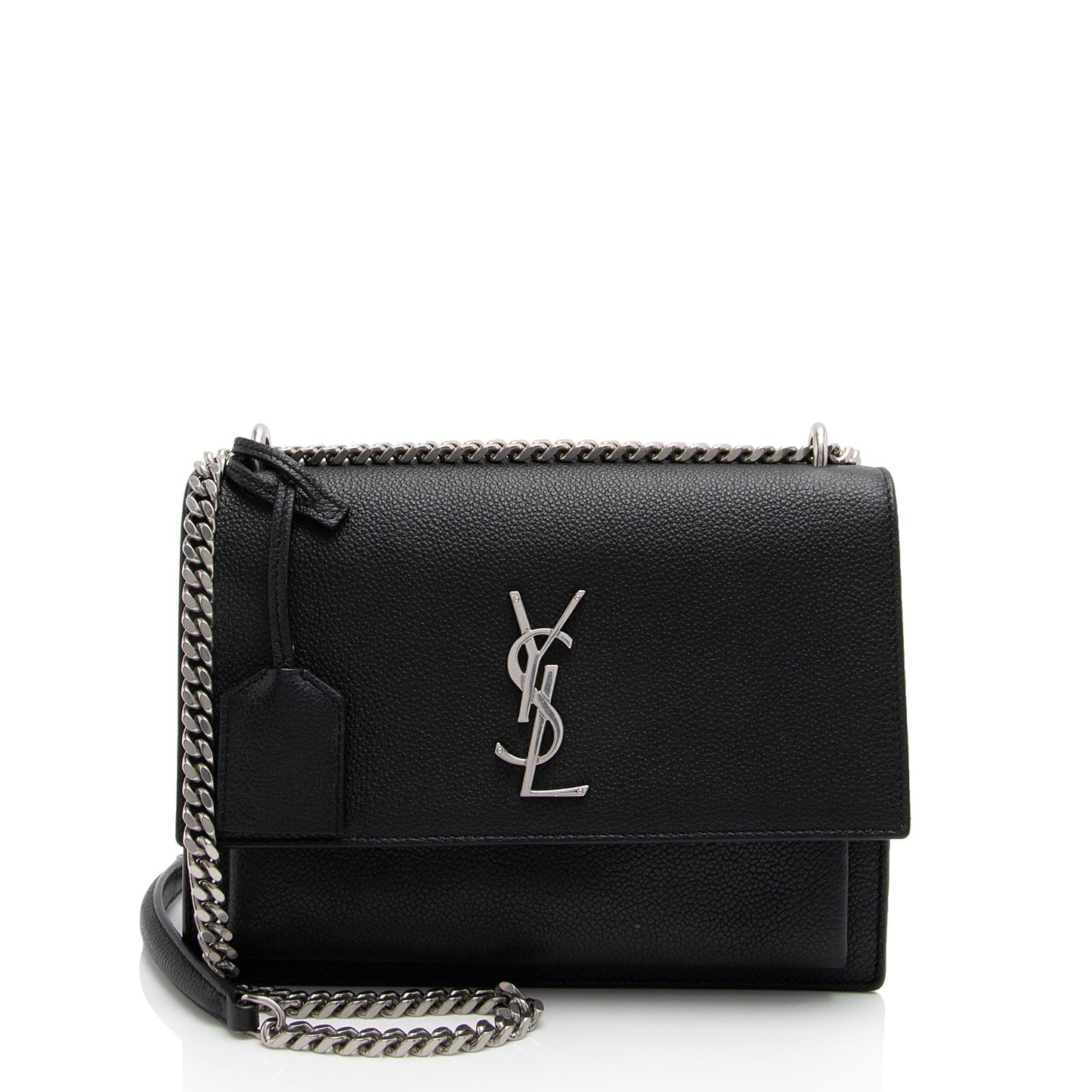 Saint Laurent Grained Calfskin Monogram Sunset Medium Shoulder Bag NWQ0FK