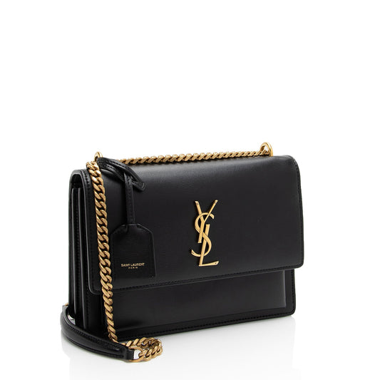 Saint Laurent Grained Calfskin Monogram Sunset Medium Shoulder Bag 8Ji2ue