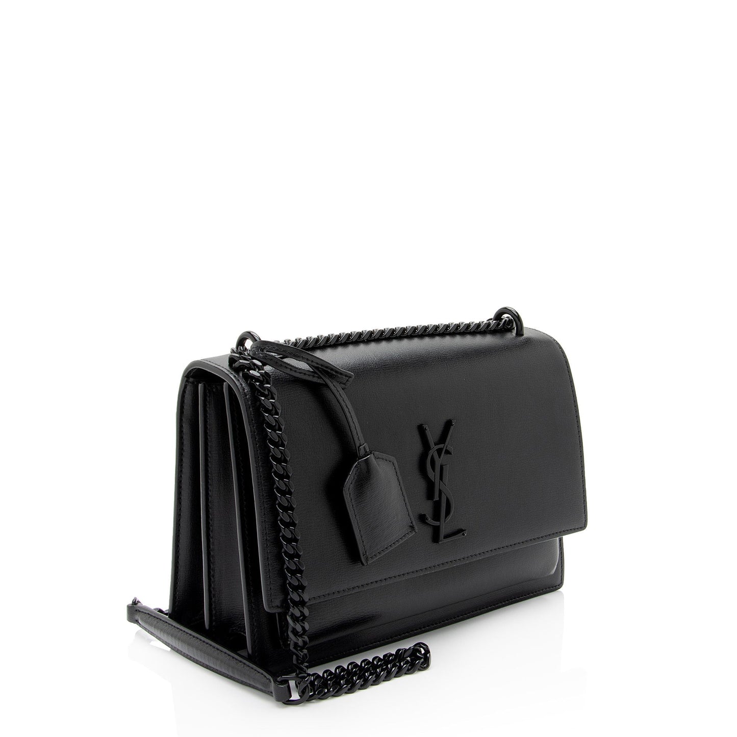 Saint Laurent Grained Calfskin Monogram Sunset Medium Shoulder Bag OLGtVP