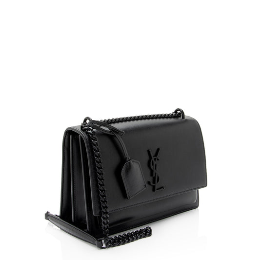 Saint Laurent Grained Calfskin Monogram Sunset Medium Shoulder Bag OLGtVP
