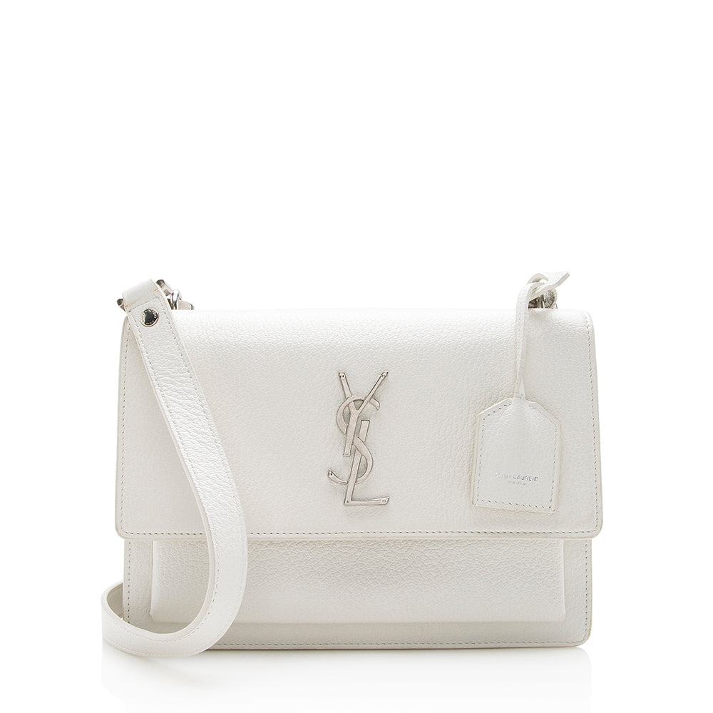 Saint Laurent Grained Calfskin Sunset Medium Shoulder Bag 15994