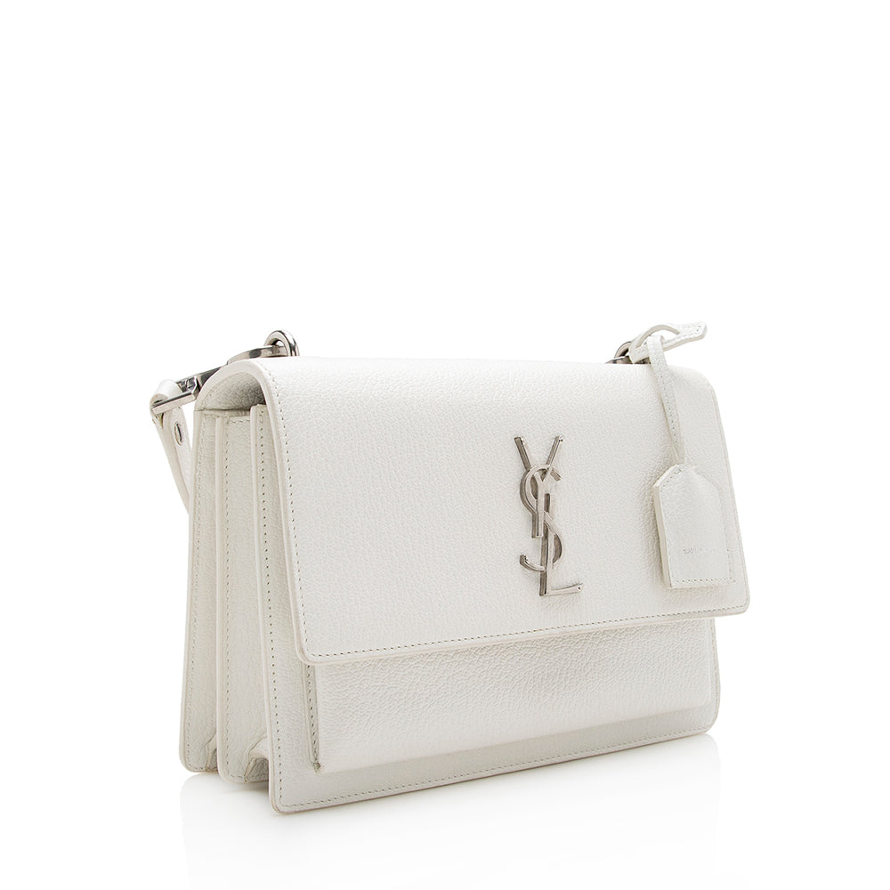 Saint Laurent Grained Calfskin Sunset Medium Shoulder Bag 15994
