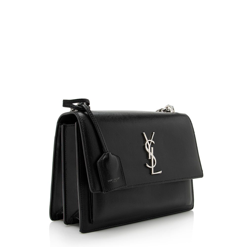 Saint Laurent Grained Calfskin Sunset Medium Shoulder Bag 21985