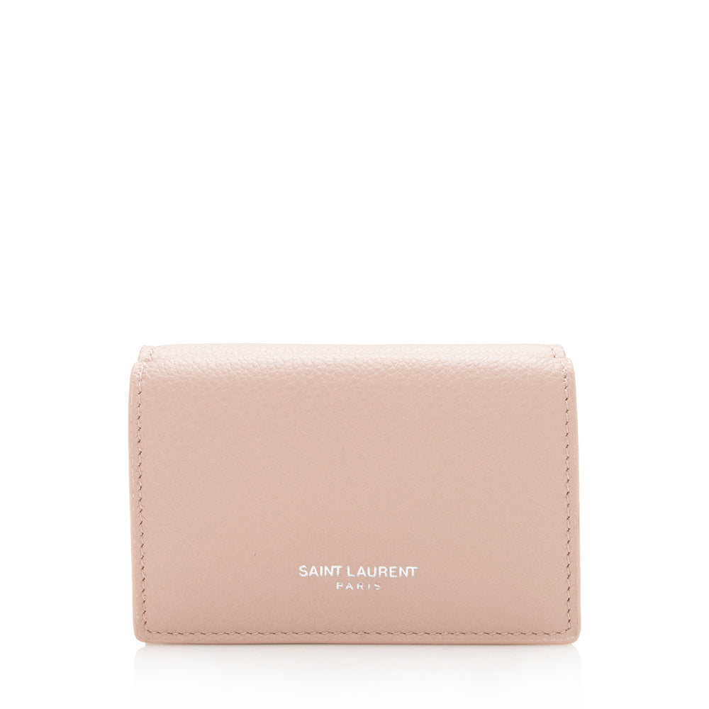 Saint Laurent Grained Leather Tiny Wallet  - FINAL SALE 17878