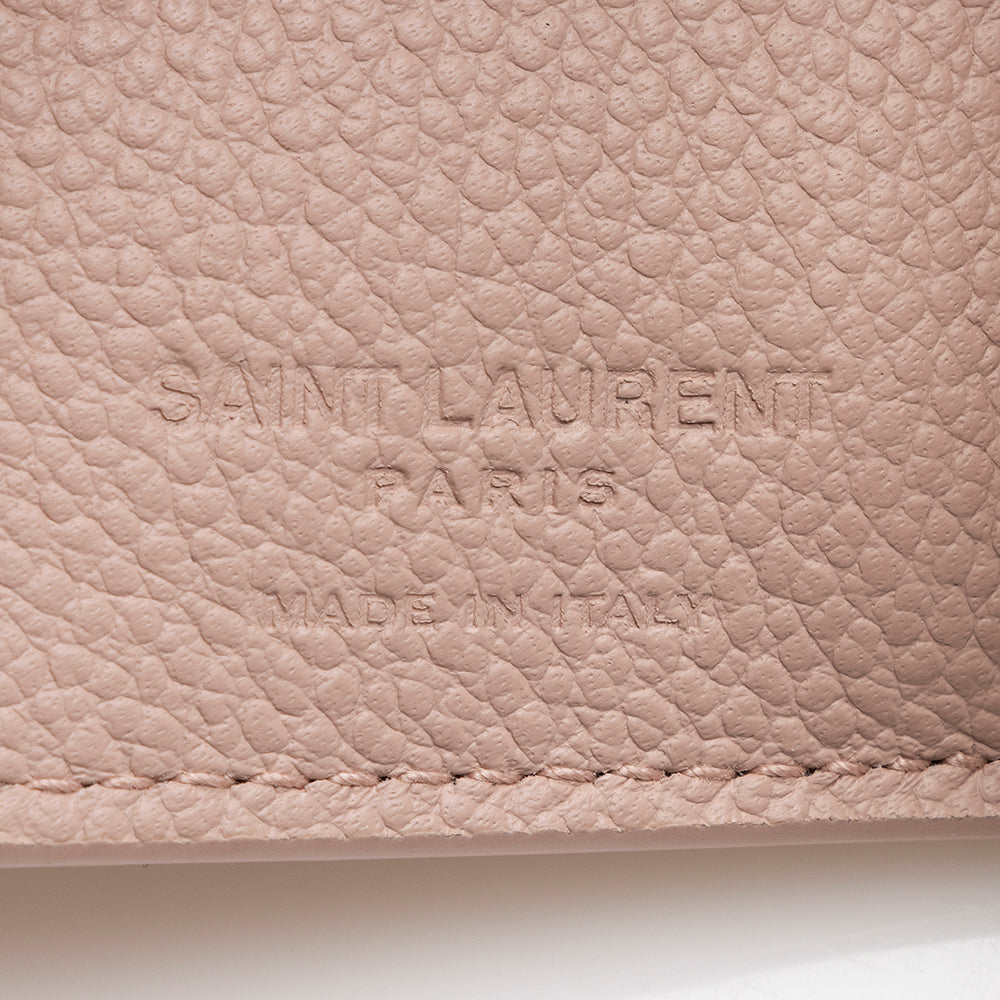 Saint Laurent Grained Leather Tiny Wallet  - FINAL SALE 17878
