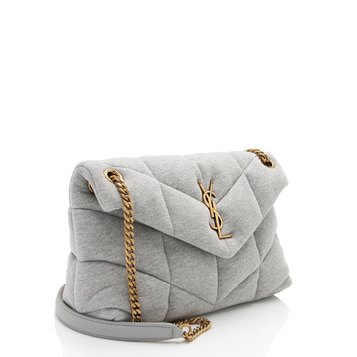 Saint Laurent Jersey Monogram Puffer LouLou Chain Small Shoulder Bag 4K6KAV